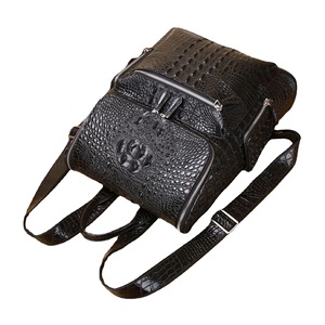<span class=keywords><strong>High</strong></span>-<span class=keywords><strong>End</strong></span> impermeabile coccodrillo modello zaino da viaggio da uomo alla moda in vera pelle borsa per <span class=keywords><strong>Computer</strong></span> all'ingrosso - Product Image 5
