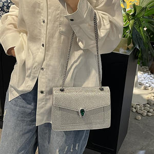 Sacs à main vintage brillants sacs à bandoulière à chaîne pour dames sacs à main pochette de soirée sacs en argent pour femmes - Product Image 3