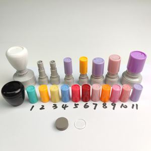 Изготовление персонализированных круглых марок 32 мм 28 мм 25 мм пастельных цветов штамп Селло предварительно окрашенный учитель логотип на заказ флэш-штамп - Product Image 1