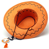 Sombreros de Vaquero de Anime One Piece Luffy y Ace para Cosplay, Sombreros Fedora Grandes para Fiesta de Cumpleaños, Venta al por Mayor para Hombres