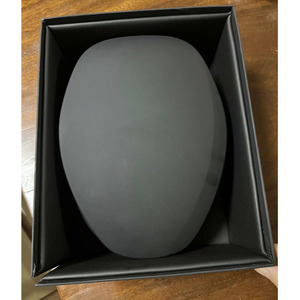 Luxury Black Flip Top Gift Box for Car <b>Key</b> Watch Jewelry Oval Inner Tray PU Leather Packaging Case - Product Image 2