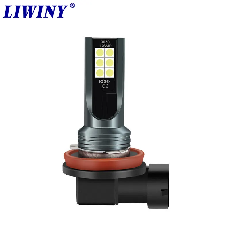 Liwiny H11 Led H8 Bulb H16 Led H7 Hb3 9005 Hb4 9006 Car Fog Light Drl Day Driving Running Lamp 3030 12smd Super Bright White