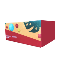 Boîte d'emballage d'expédition personnalisée avec logo, en carton ondulé kraft, pliable, pour l'emballage de fruits, boîtes en papier coloré, boîte d'expédition pliable