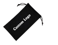 Pochettes personnalisées imprimées pour lunettes de soleil, sacs anti-poussière pour lunettes, pochettes en microfibre pour lunettes avec cordon de serrage