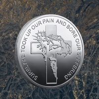 Offre Spéciale USA Europe : Pièce de collection moderne gravée avec la Bible et la nature, pièce de défi 3D en relief, médaille commémorative