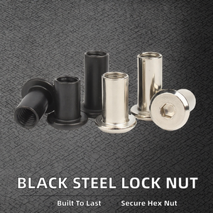 Écrou de serrage carré à tête <span class=keywords><strong>plate</strong></span> en acier inoxydable 304, <span class=keywords><strong>bord</strong></span> inversé, avec bouchon à vis pour plaque de fixation, couleur naturelle, classe 4.8 6.8, vente en gros - Product Image 2