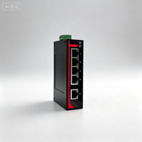 Switch Industri Gigabit Tanpa Manajemen yang Dipasang di Rel DIN, 2 Port Optik 4 Port Elektrik, Peralatan Jaringan Hibrida untuk Pemantauan