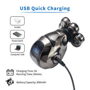 <span class=keywords><strong>Crâne</strong></span> rechargeable étanche 5 en 1 Kit de toilettage pour hommes Machine à raser tête en aluminium rasoir de barbier pour hommes - Product Image 5