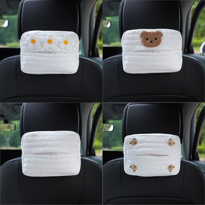 Car Tissue Box Fabric Polyester Back Seat Organizer Multi Functional Dual Purpose Vehicle <b>Interior</b> <b>Accessory</b> - Product Image 5