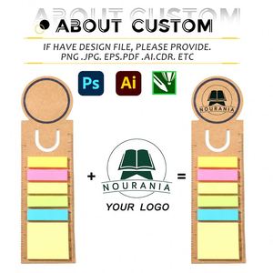 Wholesale Custom Sticky <b>Note</b> School Stationery Office Supplies Promotional Gift Paper Bookmark for <b>Book</b> Post It <b>Notes</b> with Ruler - Product Image 2