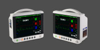 Moniteur vétérinaire multiparamètres blanc élégant avec écran tactile couleur TFT 12 pouces haute résolution 800x600, ECG, SpO2, signes vitaux pour animaux de compagnie, AC