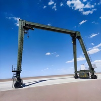 Grúa Pórtico Monoviga de 5, 10, 16, 20 y 25 Toneladas con Ruedas de Goma, Móvil sin Rieles (RTG) con Control Remoto Inalámbrico y Certificación CE
