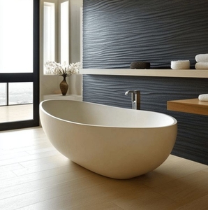 Commercial Grade Vietnam Concrete Bathtub Heavy Duty Precast Cement Tub <b>Secure</b> Wooden Crate Packaging Wholesale Exporter - Product Image 1