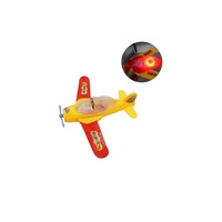Avion de dessin animé en plastique à tirer avec lumière, bon marché, en gros, jouets promotionnels pour enfants avec bonbons Jelly Bean