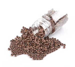 Nano Micro cuentas forradas de silicona para extensión de cabello de <span class=keywords><strong>Punta</strong></span> Nano Ring Links Beads 1000 uds/botella 29*16 - Product Image 4