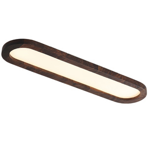Plafonnier rétro en noyer noir pour couloir, lampe minimaliste de style mid-century pour entrée et balcon - Product Image 5