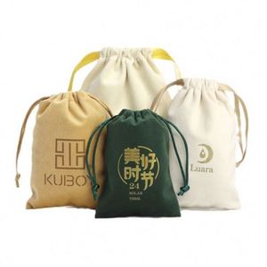 Wholesale Luxury Custom Logo Packing Jewelry Storage Gift Makeup Cosmetic Velvet Pouch Dust <b>Drawstring</b> Bag - Product Image 1