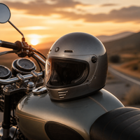 Casque de moto intégral rétro personnalisé avec logo OEM, en ABS, style vintage, homologué ECE, avec visière anti-buée pour Chopper
