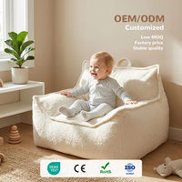 Chaise en mousse rembourrée pour tout-petits, design personnalisé sécurisé pour les enfants, avec housse lavable en polaire Sherpa de qualité supérieure pour la chambre des tout-petits