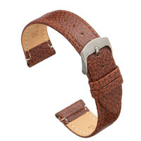 Correa de Reloj Diloy de Lujo en Oferta, 22 mm, Correa de Cuero de Becerro Vintage con Patrón de Búfalo Grabado, 18 mm, Modelo España 86