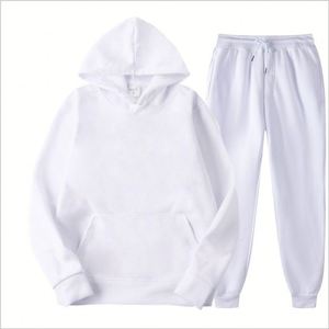 And Sweatpants Customized Sport Gym High Quality <b>Plain</b> Two Piece Set Jogger <b>Tracksuit</b> for Men Hoodie Sets Unisex - Product Image 5