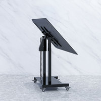 Support de sol motorisé de style tournant rabattable avec mécanisme de levage pour écran de télévision Support de télévision inclinable à levage électrique