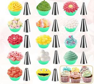 Stainless Steel Decorating Icing Tips <b>Baking</b> Cups Cake Decorating Tips Cake Fans Piping Bags and Tips <b>Set</b> - Product Image 3