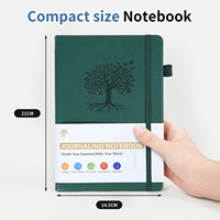 Carnet de notes A5 avec bande élastique Arbre de Vie et logo personnalisé - Édition cadeau