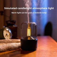 Diffuseur d'arômes à lumière de bougie simulée réaliste, sans eau, à arrêt automatique intelligent, avec réservoir PP de 120 ml, pour la maison et le bureau – Cadeau Confort Sommeil