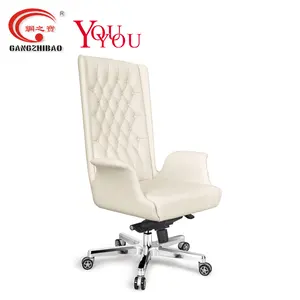Gangzhibao de fábrica de la venta directa ejecutivo blanco moderno de cuero de lujo giratoria silla de oficina