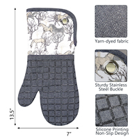 Mitaines de four en Silicone haute densité pour accessoires de Cuisine imprimés sur gril pour cuisine extérieure four et gril mitaines résistantes à la chaleur