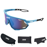Lunettes de sport personnalisées, lunettes de moto anti-vent, résistantes aux UV, verres colorés avec monture en PC pour le cyclisme et les lunettes de soleil