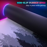 Tapis de souris de jeu Genshin Impact RGB, modes d'éclairage, grand tapis de bureau LED pour joueurs, anime, motifs de style abstinents