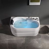 Baignoire Spa Hydromassante Moderne en Acrylique de 1,45 m pour 1 Personne avec Drainage Efficace, Conception Compacte, Installation Facile et Anti-Fuite