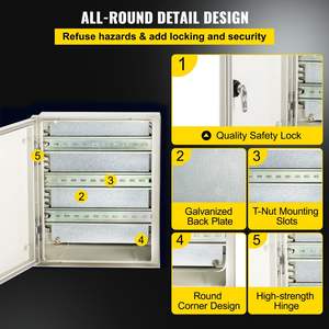 NEMA 4X Boîte de jonction électrique étanche à la poussière 12x10x6 ''en fibre de verre STELL Boîtier d'instruments électroniques intérieur/extérieur - Product Image 5