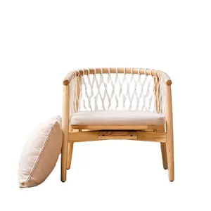 莫登斯堪的纳维亚家具舒适扶手椅酒店偶尔豪华等候室椅子橡木休闲椅带靠垫