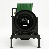 Crible rotatif fixe industriel à tambour pour compost, terre, gravier, sable et copeaux de bois