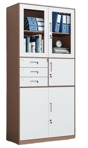 Modern <b>Small</b> 2 Drawer Key Lock Metal Filing Cabinet with <b>Sliding</b> Doors Workshop Warehouse Commercial School Use File Cabinet - Product Image 6