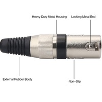 XLR Erkek - 1/4 İnç TS Kablolar Naylon Örgülü XLR 3 Pin Erkek - Çeyrek İnç 6.35mm TS Dengesiz Ara Bağlantı Kablosu Mikrofon Kablosu