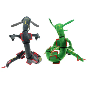 ตุ๊กตาผ้ากำมะหยี่ลายอะนิเมะน่ารักขนาด80ซม. ลายมังกรสีเขียวมันเงาสำหรับทุกเพศของเล่นตุ๊กตาตัวการ์ตูน rayquaza ที่มีความยืดหยุ่นยัดนุ่นสำหรับวันเกิด - Product Image 5