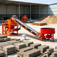 Machines à blocs de béton électriques, machines à fabriquer des blocs creux en béton, machine à briques en ciment