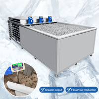 Machine à glace industrielle robuste en acier inoxydable de 5 tonnes (5000 kg) avec moteur pour le refroidissement du poisson, certifiée CE, prix usine, OEM