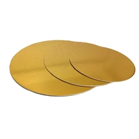 Compressed Paperboard Plain Cut Custom Design Food Grade Round Circle Base Sturdy Cake Tray Gold Cake Board