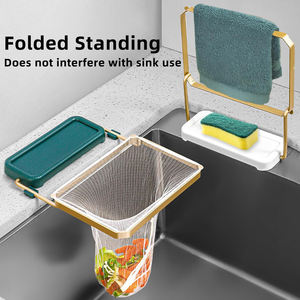 Égouttoir pliable en métal pour évier, filtre jetable en maille, passoire pour légumes et fruits, accessoires de cuisine - Product Image 2