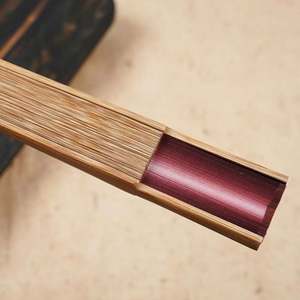 Éventail en bambou à changement de couleur, motif d'art populaire, portable, décoration festive du Nouvel An, thème Amour, cadeaux d'affaires, design peint, expédition immédiate - Product Image 5