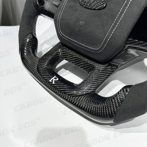 Volant en fibre de carbone véritable noir pour <span class=keywords><strong>Ford</strong></span> <span class=keywords><strong>Raptor</strong></span> 2015 2017 2019 2020 <span class=keywords><strong>2021</strong></span> 2022 F150 avec Alcantara Pièces de voiture Livraison directe - Product Image 4