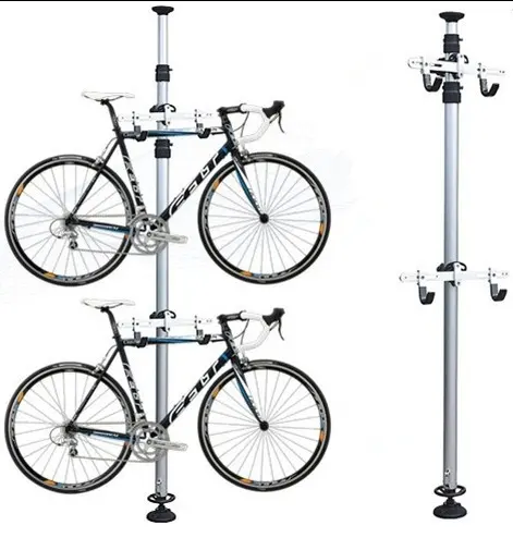 Bicycle Bike Hanger Parking Rack Storage Floor to Ceiling Stand 3.4m