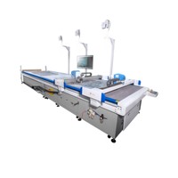 Lederen Automatische Computer Snijmachine Vibrerende Mes Stof Snijmachine Met Auto Identificatie & Auto Nest Systeem