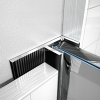Cloison moderne de salle de douche en verre de type F Pièces de toilette encastrées en alliage d'aluminium TK Hôtels de bain finis chromés pré-enfoncés