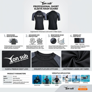 Combinaison <span class=keywords><strong>de</strong></span> protection contre les éruptions cutanées à manches courtes, combinaison <span class=keywords><strong>de</strong></span> plongée en apnée, combinaison <span class=keywords><strong>de</strong></span> surf, combinaison <span class=keywords><strong>de</strong></span> course à pied/vêtements professionnels à séchage rapide pour hommes et femmes - Product Image 4